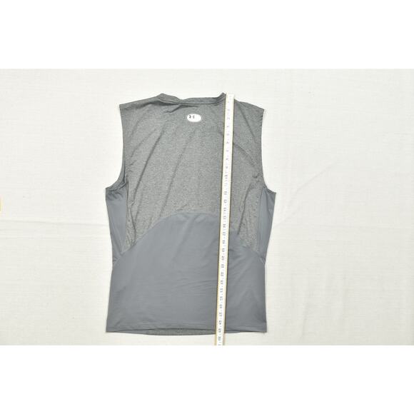 Men's Under Armour HeatGear Gray Sleeveless Compression Shirt Size 3XL - Picture 4 of 8